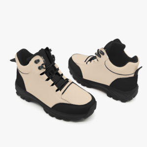 TREADZ Creamline Courtside Sneakers in black and cream with black laces and signature TREADZ tongue logo