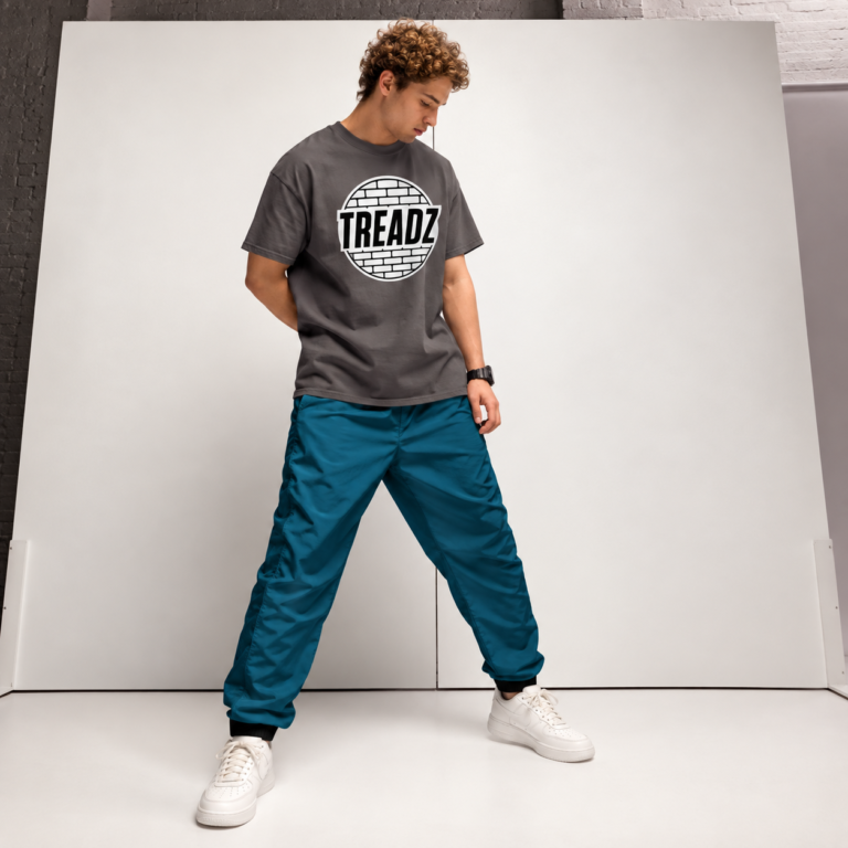 TREADZ Unisex Track Pants Deep Current teal pants with TREADZ logo shirt