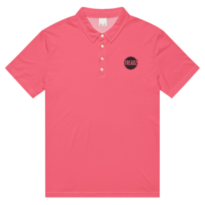 TREADZ Coral Polo Shirt with signature black TREADZ chest logo