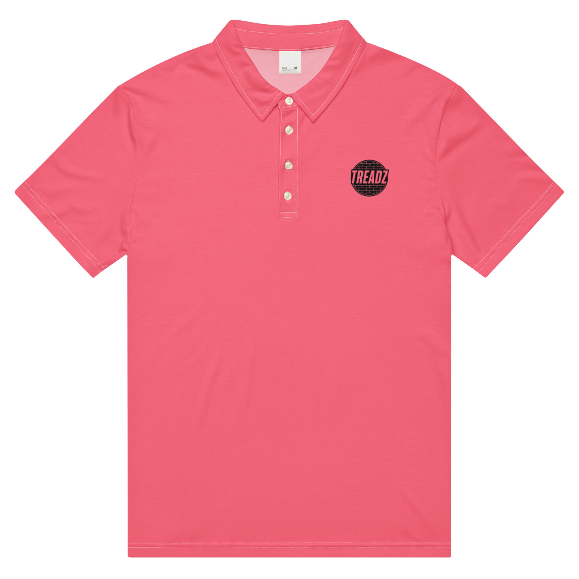 TREADZ Coral Current Unisex Polo Shirt TREADZ Coral Polo Shirt with signature black TREADZ chest logo